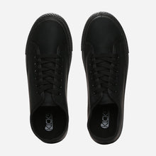 Load image into Gallery viewer, Kicks Ladies&#39; Tone on Tone Lace-Up Sneakers in Black
