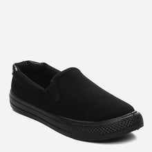 Load image into Gallery viewer, Kicks Ladies&#39; Tone on Tone Slip-On Sneakers in Black
