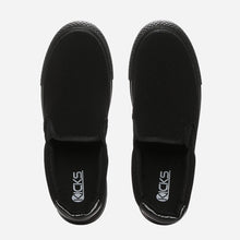 Load image into Gallery viewer, Kicks Ladies&#39; Tone on Tone Slip-On Sneakers in Black
