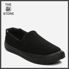 Load image into Gallery viewer, Kicks Ladies&#39; Tone on Tone Slip-On Sneakers in Black
