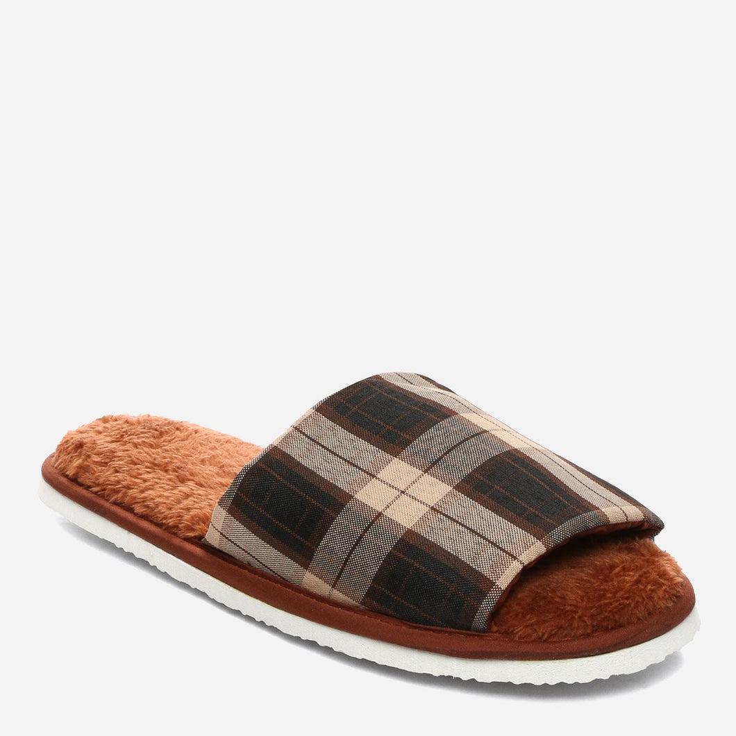 Men's Berti Bedroom Slippers in Brown