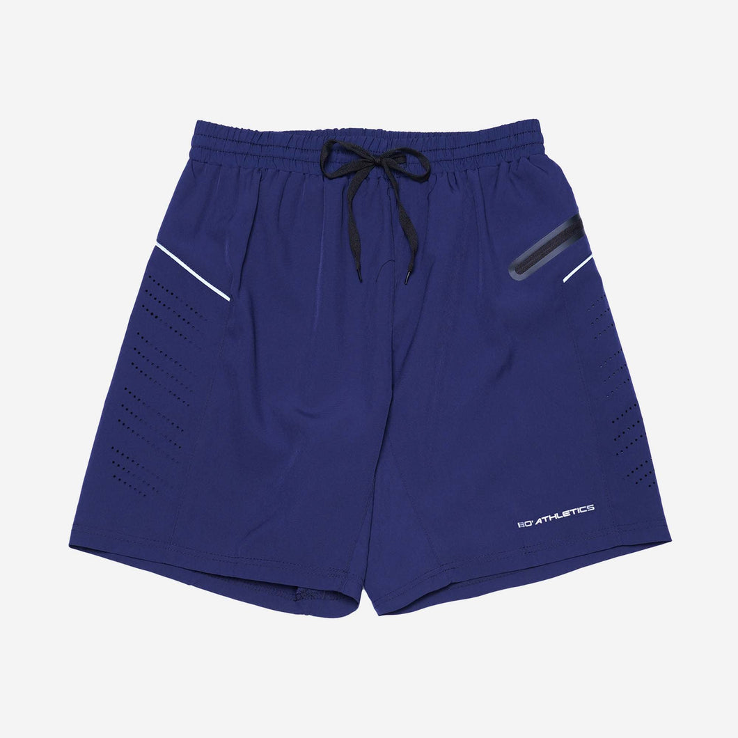 Bo Athletics Men's Reflectorized Running Shorts in Navy Blue