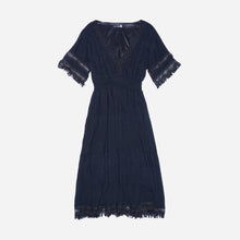 Load image into Gallery viewer, Coco Cabana Ladies&#39; Fringed Hem Dress in Black
