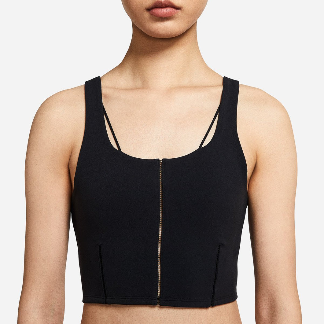 Nike Ladies' Yoga Luxe Cropped Tank Top in Black