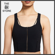 Load image into Gallery viewer, Nike Ladies&#39; Yoga Luxe Cropped Tank Top in Black
