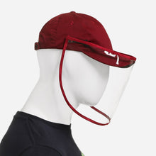 Load image into Gallery viewer, SM Accessories Men&#39;s Twill Baseball Cap with Face Shield - Maroon
