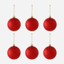 Load image into Gallery viewer, Great Home 6-Pack Metallic Christmas Balls 80mm - Red
