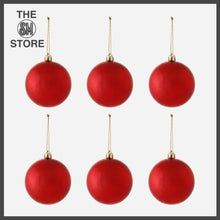 Load image into Gallery viewer, Great Home 6-Pack Metallic Christmas Balls 80mm - Red
