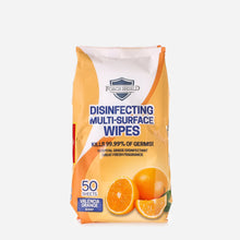 Load image into Gallery viewer, Force Shield 50-Sheet Disinfecting Multi-Surface Wipes - Valencia Orange
