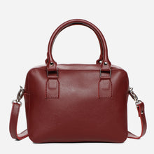 Load image into Gallery viewer, Parisian Ladies&#39; Wendy Handbag with Detachable Crossbody Strap in Maroon
