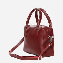 Load image into Gallery viewer, Parisian Ladies&#39; Wendy Handbag with Detachable Crossbody Strap in Maroon
