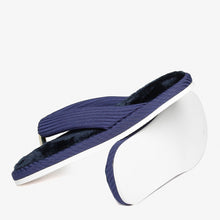 Load image into Gallery viewer, Cozzy Ladies&#39; Brielle Thong Strap Bedroom Slippers in Navy Blue
