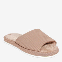 Load image into Gallery viewer, Cozzy Ladies&#39; Brielle One-Band Bedroom Slippers in Beige
