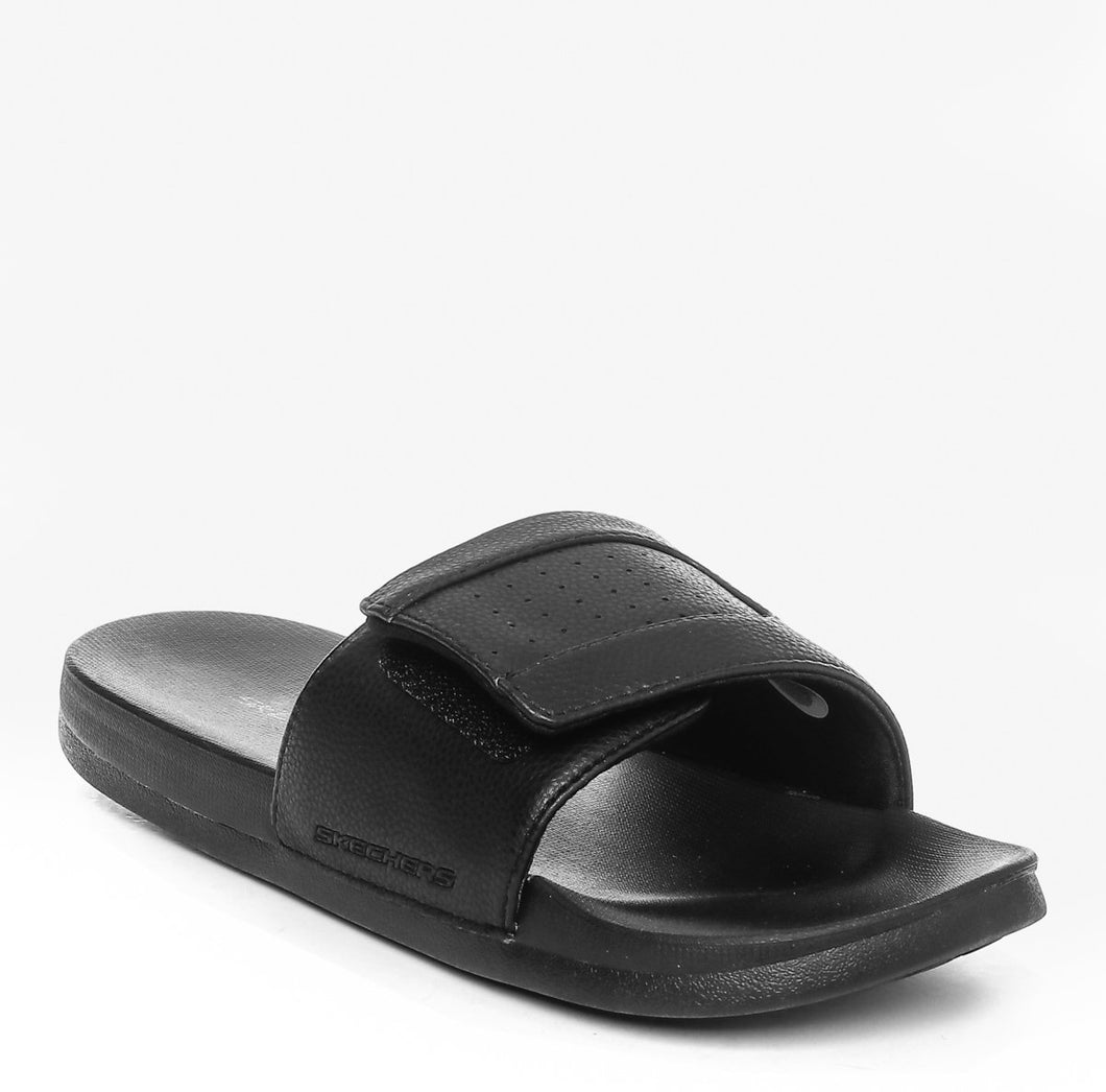 Skechers Men’s Gambix Rosney Slide Sandals in Black