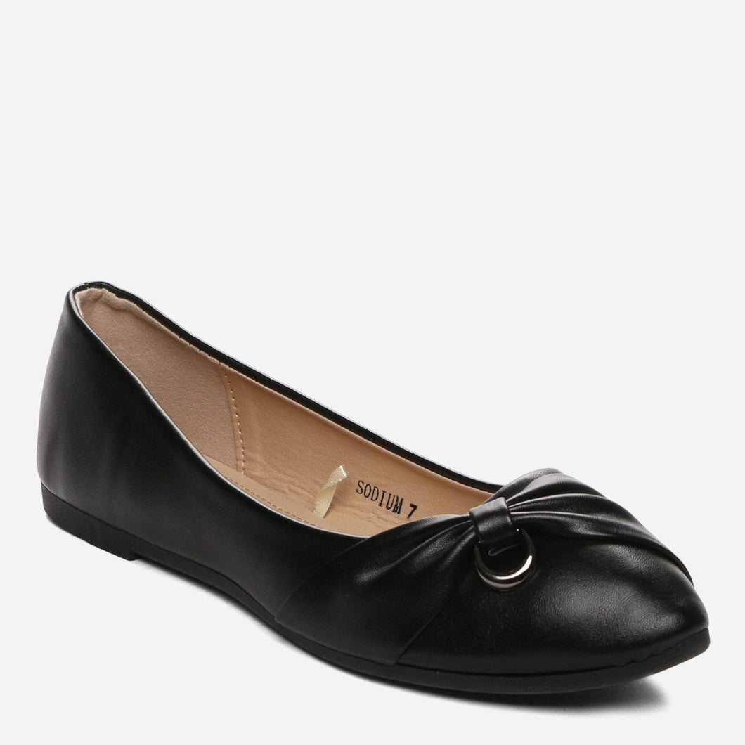 Solemate Ladies' Sodium Bow Flats in Black