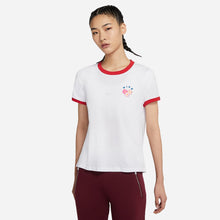 Load image into Gallery viewer, Nike Ladies’ Sportswear Floral Ringer Tee in White
