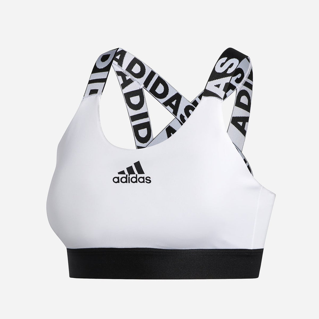 Adidas Women’s Don't Rest Branded Training Bra in White