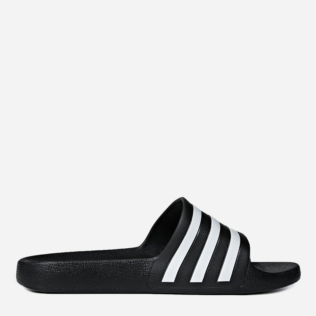 Adidas Men’s Adilette Aqua in Core Black and Cloud White