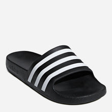 Load image into Gallery viewer, Adidas Men’s Adilette Aqua in Core Black and Cloud White
