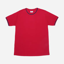 Load image into Gallery viewer, Maxwear Men’s Plus Size Contrast Collar Tee in Red
