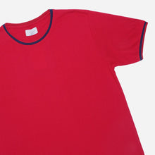 Load image into Gallery viewer, Maxwear Men’s Plus Size Contrast Collar Tee in Red
