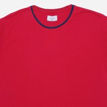 Load image into Gallery viewer, Maxwear Men’s Plus Size Contrast Collar Tee in Red
